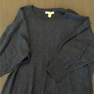 Super Cute Heather Blue Sweater Medium. 3/4 sleeve with buttons.